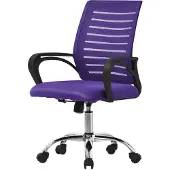 ML-Design Ergonomische bureaustoel met armleuningen Mesh stof Paars met wielen ML design
