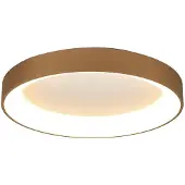 Mantra-Iluminacion LED-plafondlamp Niseko II, dimbaar, messing / goud, Woon-/ Eetkamer, Aluminium, Modern, LED plafondlamp