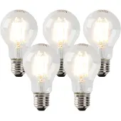 LUEDD Set van 5 dimbare E27 LED lampen helder 7W 806 lm 2700K
