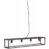 QAZQA Smart industriële hanglamp zwart incl. 4 WiFi A60 - Cage 4