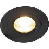 QAZQA Moderne slimme inbouwspot zwart rond incl. WiFi GU10 IP54 - Xena
