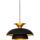 QAZQA Smart hanglamp zwart met goud incl. Wifi G95 - Titus