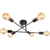 QAZQA Smart plafondlamp zwart 6-lichts incl. Wifi G95 - Sydney Bondi