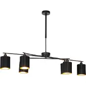QAZQA Smart hanglamp zwart verstelbaar incl. 6 Wifi B35 - Lofty