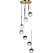 QAZQA Slimme hanglamp messing 7-lichts incl. WiFi ST64 - Pallon