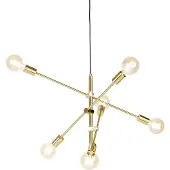 QAZQA Smart hanglamp messing 6-lichts incl. Wifi G95 - Sydney