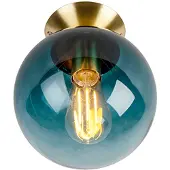 QAZQA Smart plafondlamp messing met oceaanblauw glas incl. Wifi ST64 - Pallon