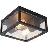 QAZQA Smart plafondlamp zwart IP44 2-lichts incl. Wifi ST64 - Charlois