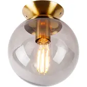 QAZQA Slimme plafondlamp messing met smoke glas incl. WiFi ST64 - Pallon