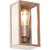 QAZQA Slimme wandlamp roestbruin 26 cm IP44 incl. WiFi ST64 - Charlois