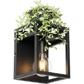 QAZQA Smart wandlamp zwart met rek incl. Wifi G95 - Cage Rack