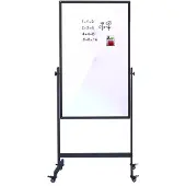 Ivol Verrijdbaar whiteboard - Dubbelzijdig - 80x120 cm - Zwart frame