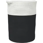 vidaXL Opbergmand Ø 49x65 cm katoen zwart en wit