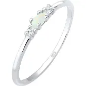 Elli Ring opaal / zilver