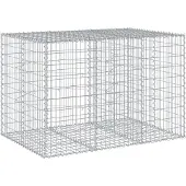vidaXL Gabion met deksel, 150x100x100 cm, verzinkt staal