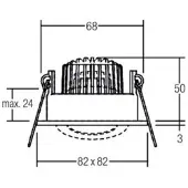 Brumberg 33355643 33355643 LED-inbouwlamp LED 6 W Titaan