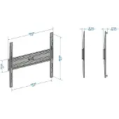 Meliconi CME ES400, 101,6 cm (40 inch), 139,7 cm (55 inch), 200 x 200 mm, 400 x 400 mm, Kov, Zwart