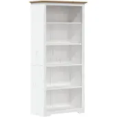 vidaXL Boekenkast 5-laags BODO 82x40x173 cm massief grenenhout bruin