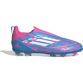 Adidas F50 League Veterloze Gras / Kunstgras Voetbalschoenen (MG) Kids Blauw Roze Wit