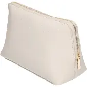 Bagbase Luxe toilettas/make-up tas lichtgrijs met rits 25 cm - Reis