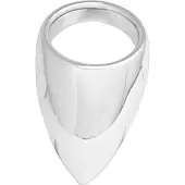 Black Label - Teardrop Cockring - Stimuleert de Prostaat - RVS - Diameter 50 mm