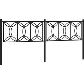 vidaXL Vervangend hoofdbord 200 cm metaal zwart
