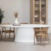 Giga Meubel Eettafel Cleo Ovaal Wit 200cm