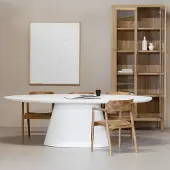 Giga Meubel Eettafel Cleo Ovaal Wit 160cm