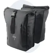 Voltano Dubbele Fietstas Rolltop - Zwart - 48 Liter - 100% Waterdicht