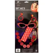 Coppens Accessoireset Rock and Roll Rood Vrouw 4-delig