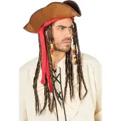 Coppens Piratenhoed Jack met haarband en dreads