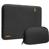 Tomtoc - Defender A13 Laptophoes - Sleeve Kit (2-in-1) - Macbook Air/Pro 15" - Zwart - Inclusief accessoire tas/etui