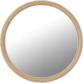 J-Line Wall mirror round rattan/glass natural medium