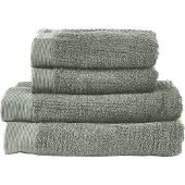 Zone Denmark Handdoekenset Towels Classic Matcha Green (Set van 4)