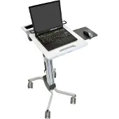 Ergotron Neo-Flex 24-205-214 laptoptrolley, zit- of stawerkplek, in hoogte verstelbaar, voor 17″ laptops, tot 6,8 kg, grijs.