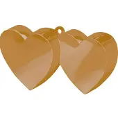 Merkloos 4x stuks ballon gewichtjes gouden hartjes - Ballongewichtjes