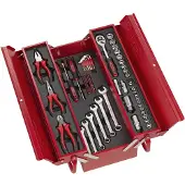 Kreator Gereedschapsset KRT951017 - met metalen opbergkoffer - 67 delig - sterk koolstofstaal en chroom vanadium