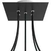 Creative Cables Kroq205f103 Rose-one Square Matte Black Rose-set