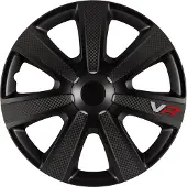 Gorecki Autostyle Wieldoppen 16 inch VR Zwart Carbon-look - ABS