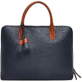 Barbarossa Dames Leren Laptoptas 14 inch Chamonix 125-680 Navy