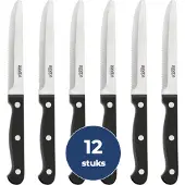 Olympia steakmessen met ronde punt zwart