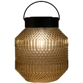 Annas collection Glazen Retro Lamp Amber 16 x 16 cm II solar Anna's Collection