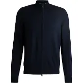 BOSS Vest van extra fijne merinowol met rits