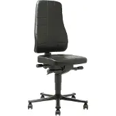BIMOS Werkstoel All-in-One 9643, bekleed met kunstleder, zwart