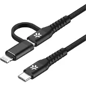 Celly 2IN1 Kabel: USB-C & Lightning 60W