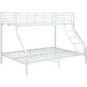 vidaXL Stapelbedframe metaal wit 140x200 cm/90x200 cm