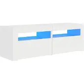 vidaXL Tv-meubel met LED-verlichting 120x35x40 cm wit
