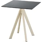 Veba Infinity Terrastafel zand frame + Zwart HPL 70x70 cm