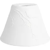 Clayre & Eef Hanglampenkap Ø 15x10 cm Wit Porselein Vogels op Takken