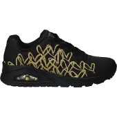 SKECHERS Sneakers laag 'Uno' goudgeel / zwart